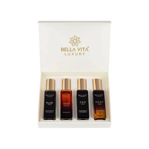 Bella Vita Organic Men's Luxury Perfume Gift Set (4x20ml) 1pack