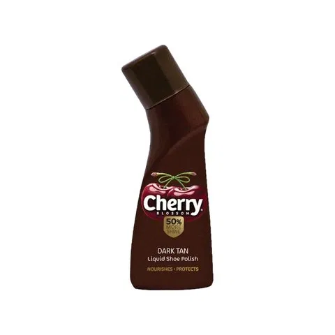 Cherry Blossom Dark Tan Liquid Shoe Polish 75ml