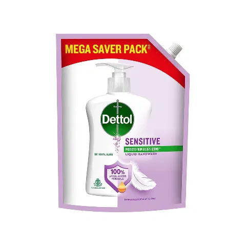Dettol Sensitive Hand Wash Refill Pouch 1.35l