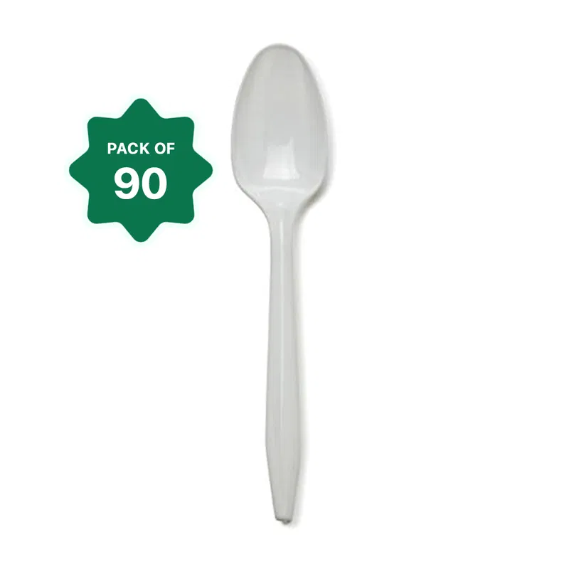 Disposable Plastic Spoon (Chamcha) 90pcs