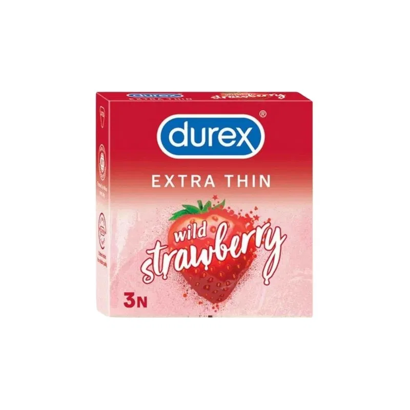 Durex Extra Thin Wild Strawberry Condom 3pcs