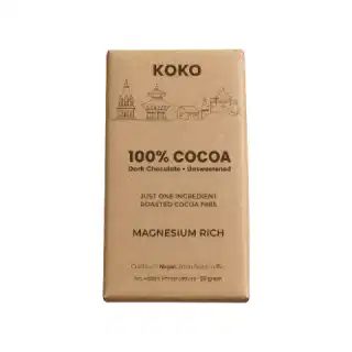 KOKO 100% Cocoa Dark Chocolate 55g