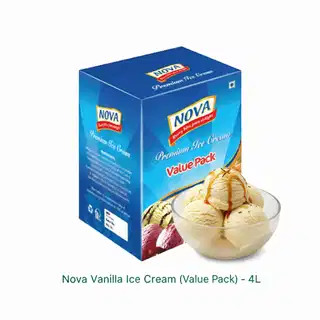 Nova Vanilla Ice Cream (Value Pack) 4l