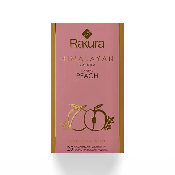 Rakura Himalayan Black & Natural Peach Green Tea (25Tea Bag) 37.5g