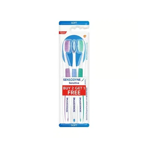 Sensodyne Sensitive Toothbrush With Soft Rounded Bristles - Buy 2 Get 1 Free 1pack