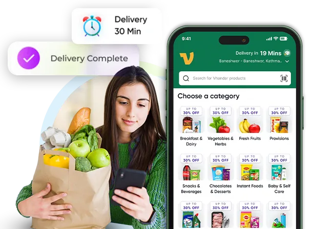 A vibrant grocery setup delivered conveniently to your home with Vhandar A vibrant grocery setup delivered conveniently to your home with Vhandar